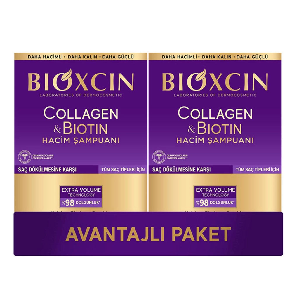 Bioxcin Collagen &amp; Biotin Volume Shampoo 300 ml x 2