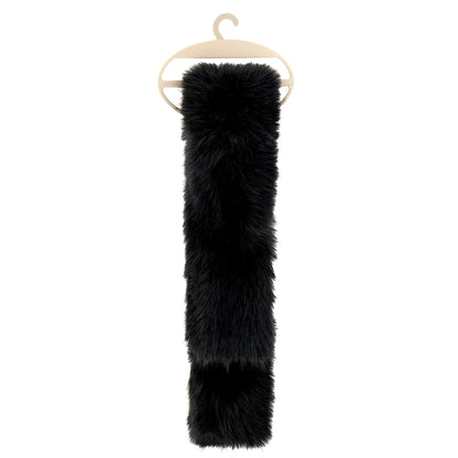 Eklips Furry Black Threaded Scarf