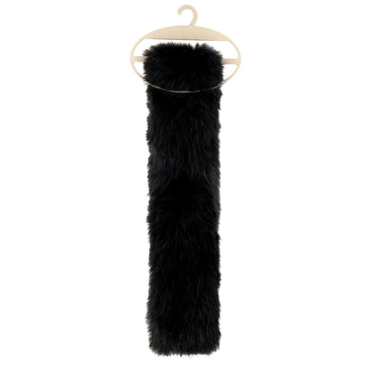 Eklips Furry Black Threaded Scarf