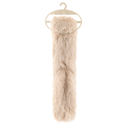Eklips Furry Beige Threaded Scarf