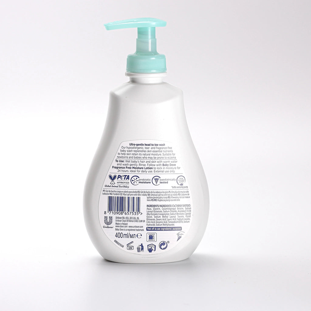 Baby Dove Eye-Free Baby Hair and Body Shampoo 400 ml (For Sensitive Skin)