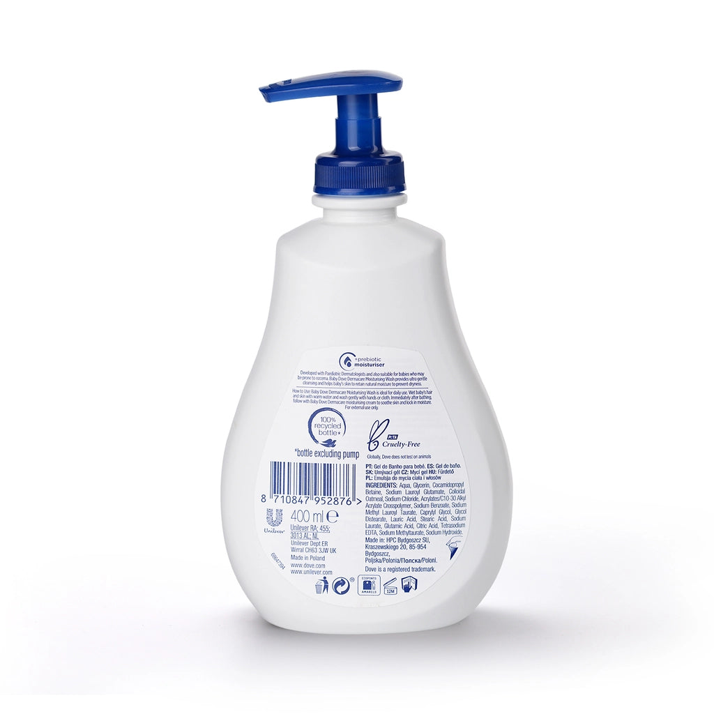 Baby Dove Derma Care Baby Hair and Body Shampoo 400 ml (For Sensitive and Dry Skin)