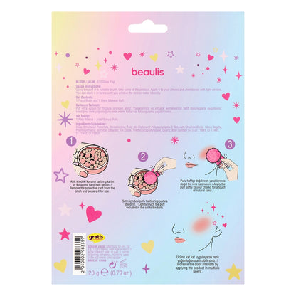 Beaulis Lumi Balls Puff Blush Set 672 Glow Pop