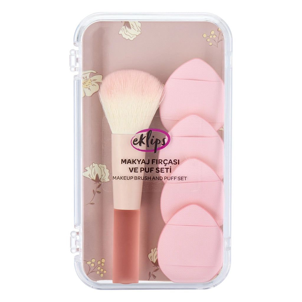 Eklips Makeup Brush and Puff Set