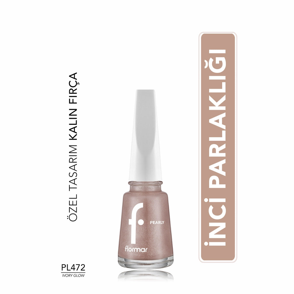 Flormar Pearly Intense Pigmented and Pearl Reflection Nail Polish PL418 Chrome Purple