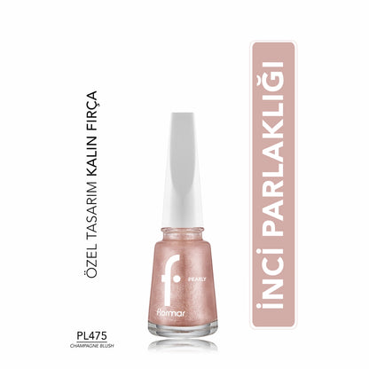 Flormar Pearly Intense Pigmented and Pearl Reflection Nail Polish PL418 Chrome Purple