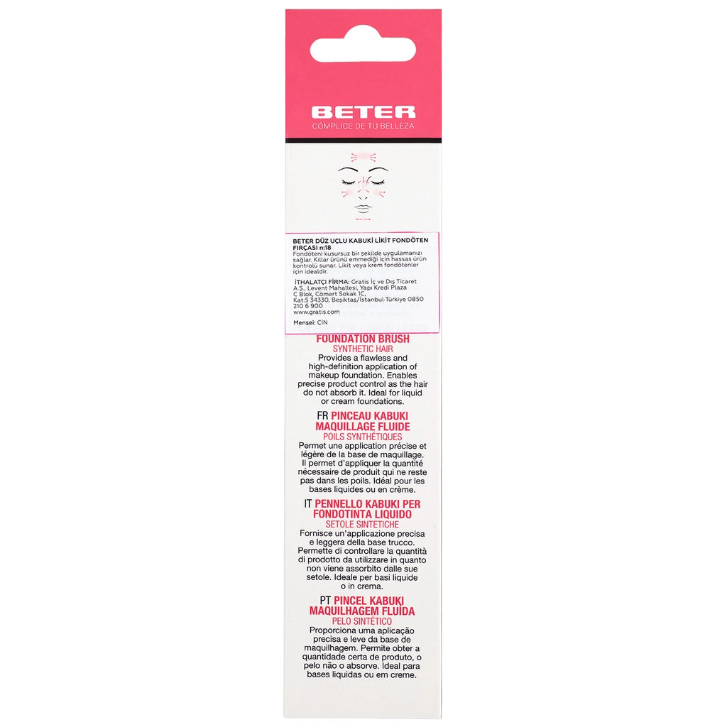 Beter Flat Tip Kabuki Liquid Foundation Brush No: 18