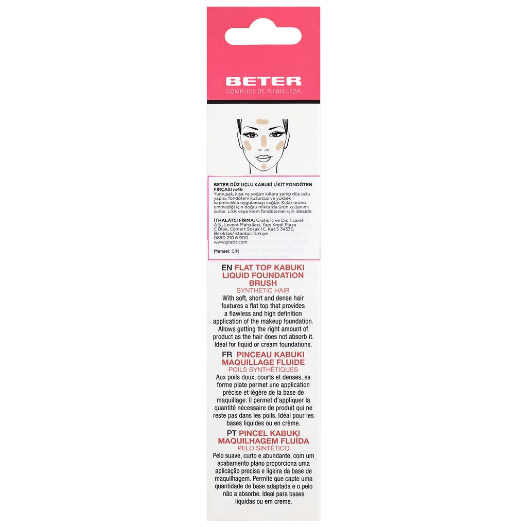 Beter Flat Tip Kabuki Liquid Foundation Brush No: 46