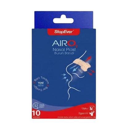 StopEver Nasal Plast Nasal Plaster 10-Piece (Large Size)