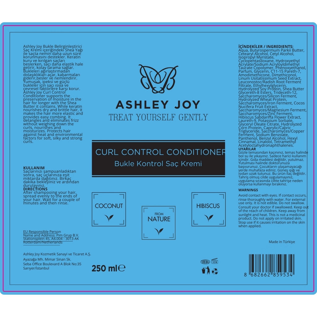 Ashley Joy Curl Enhancing Conditioner Special for Curly and Wavy Hair 250 ml