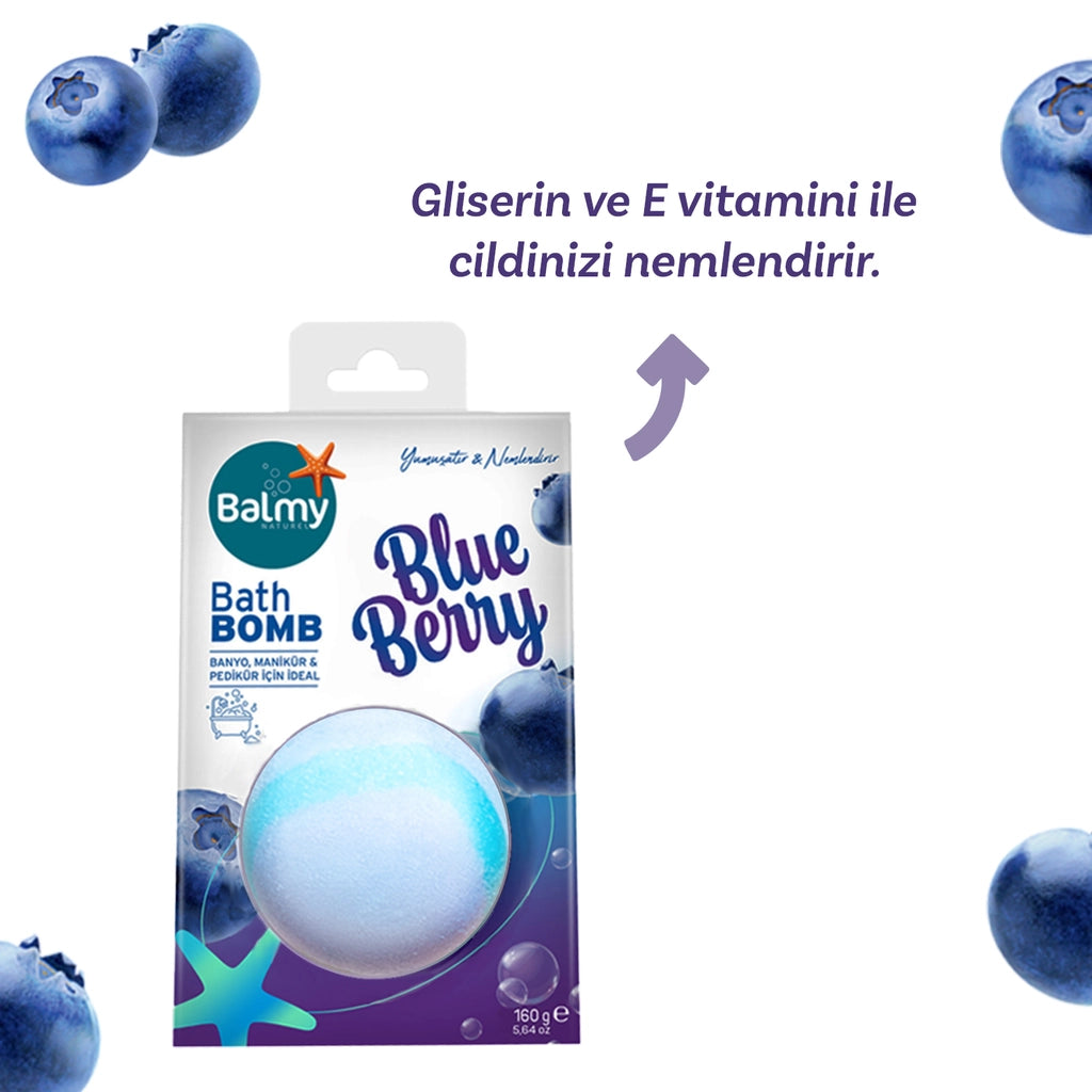 Balmy Bath Ball Blueberry 160 gr