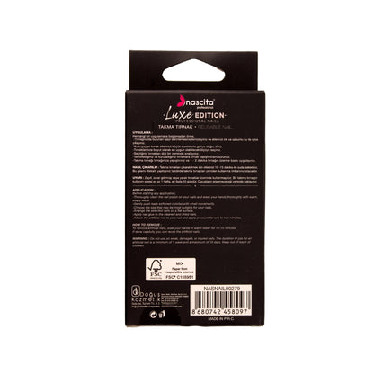 Nascita Luxe Edition Almond Orange Fake Nails S279 Pack of 24
