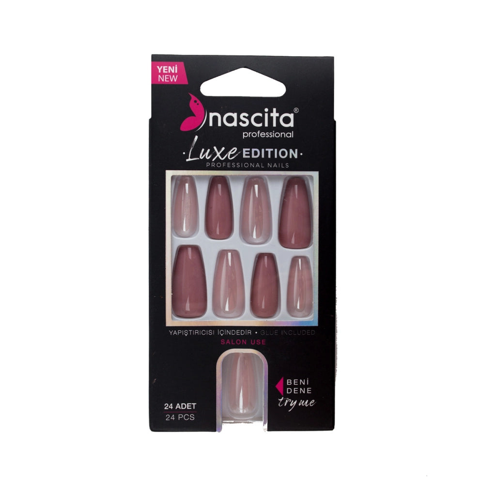 Nascita Luxe Edition Ballerina Dusty Rose False Nails S275 24-Piece