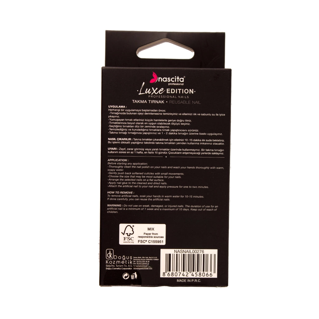 Nascita Luxe Edition Almond Cream Fake Nails S276 Pack of 24
