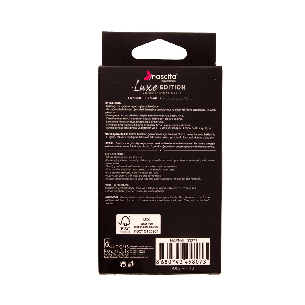 Nascita Luxe Edition Almond Rosewood False Nails S277 Pack of 24