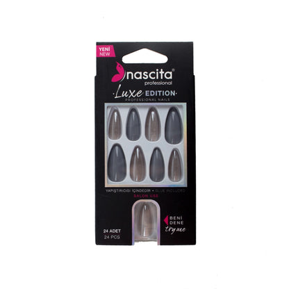 Nascita Luxe Edition Almond Turquoise Fake Nails S272 24pcs
