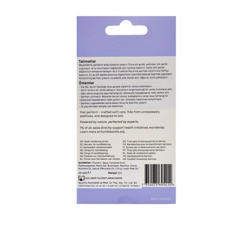 Humble Brush Whitening Strips Teeth Whitening Strips 28-pack
