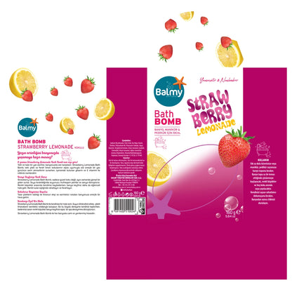Balmy Bath Ball Strawberry Lemonade 160 gr