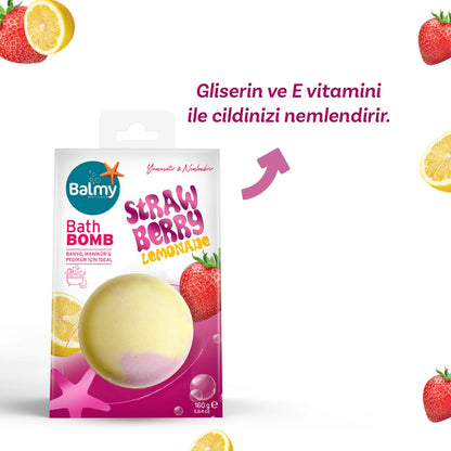 Balmy Bath Ball Strawberry Lemonade 160 gr
