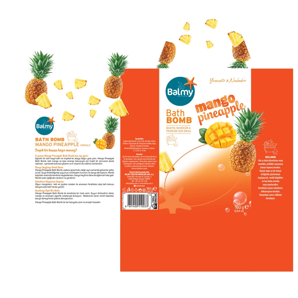 Balmy Bath Ball Mango Pineapple 160 gr