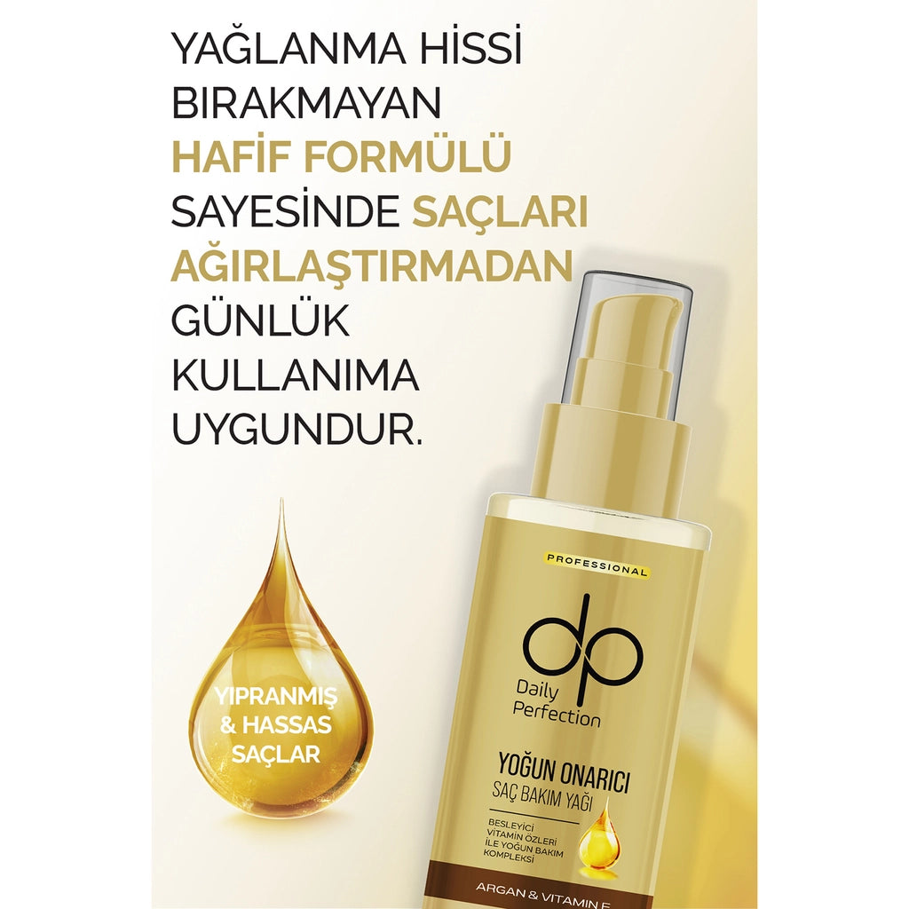 Dp Daily Perfection Intensive Repair Hair Care Oil with Argan Oil and Vitamin E 100 ml