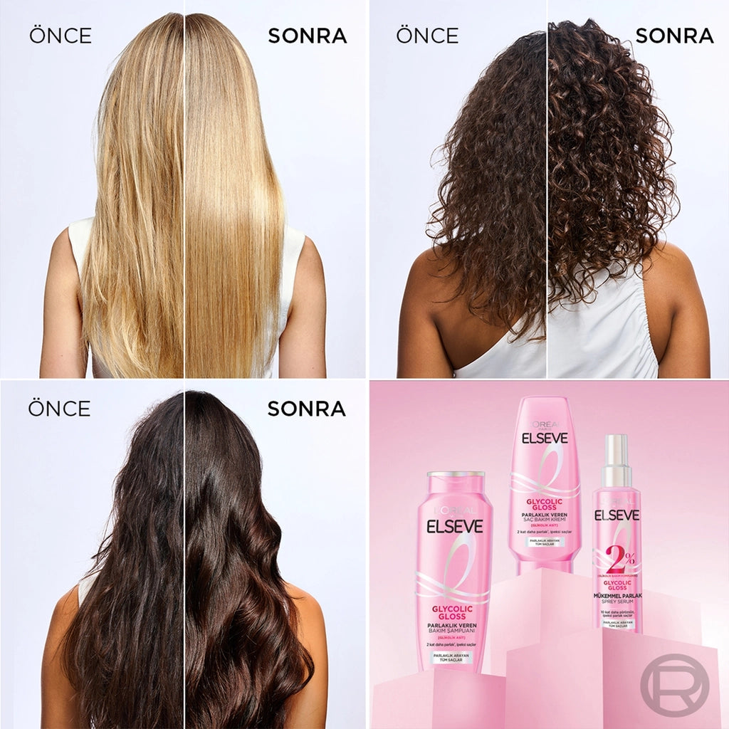 Loreal Paris Elseve Glycolic Gloss Hair Care Spray Serum That Gives Perfect Shine 150 ml