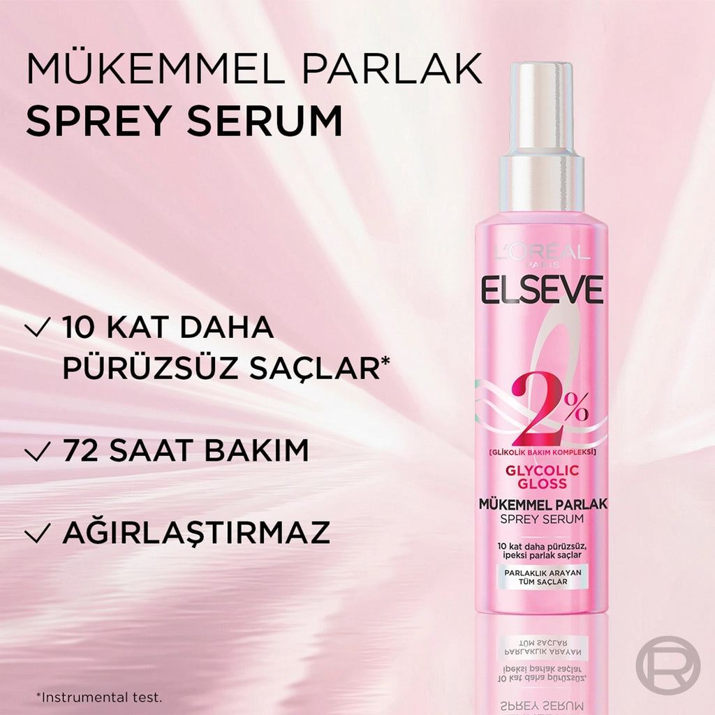 Loreal Paris Elseve Glycolic Gloss Hair Care Spray Serum That Gives Perfect Shine 150 ml