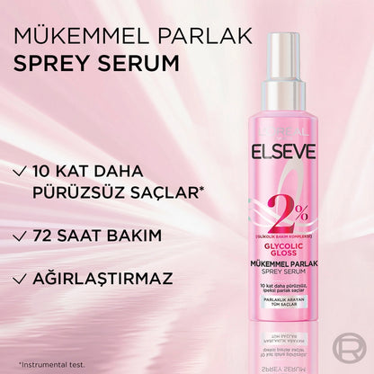 Loreal Paris Elseve Glycolic Gloss Hair Care Spray Serum That Gives Perfect Shine 150 ml