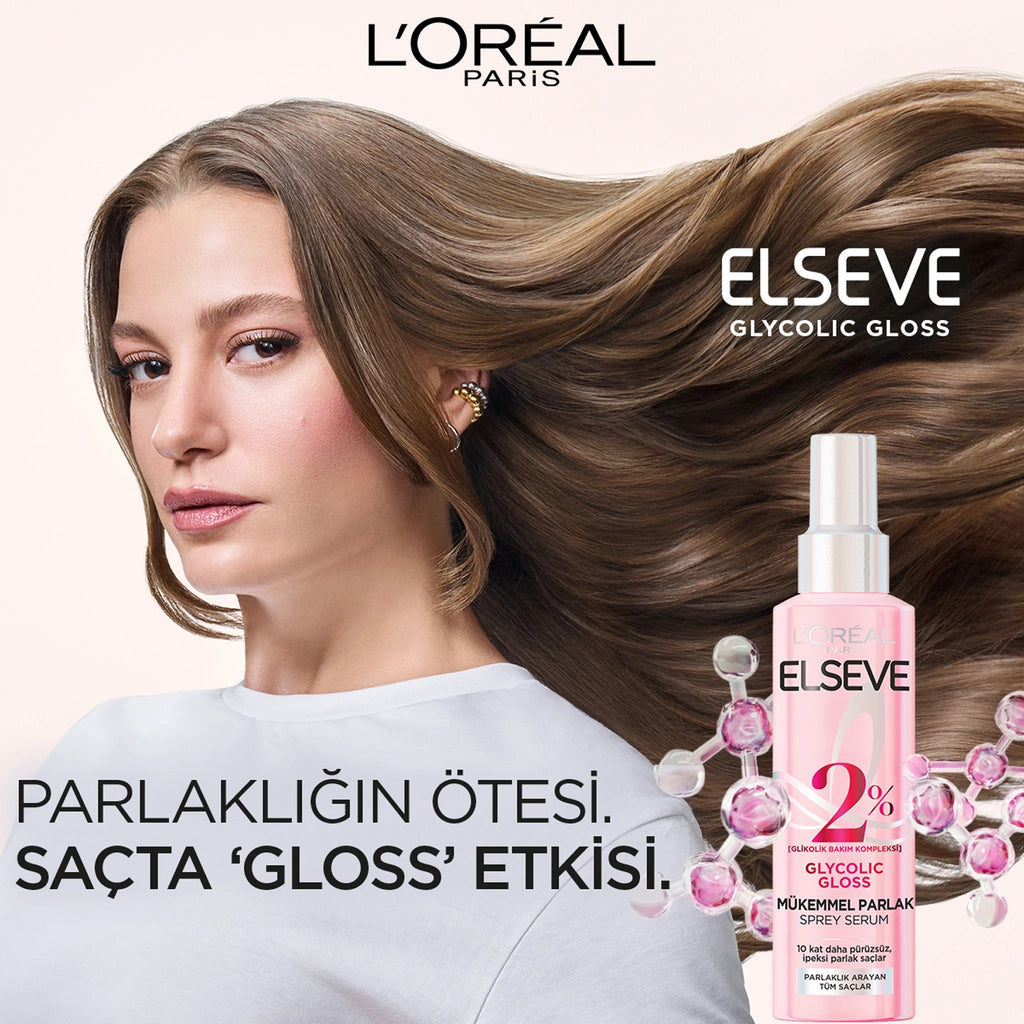 Loreal Paris Elseve Glycolic Gloss Hair Care Spray Serum That Gives Perfect Shine 150 ml