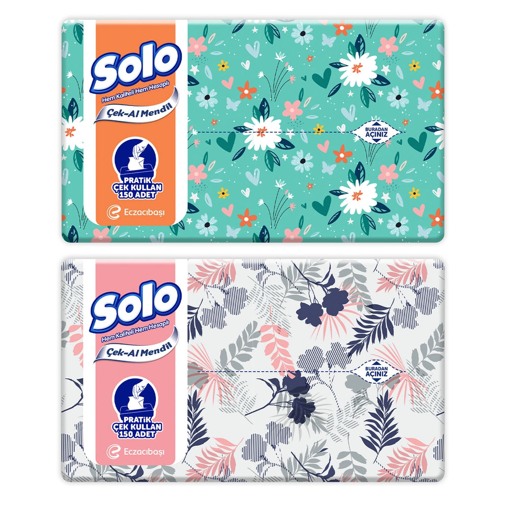 Solo Take Away Wipes 150 Pcs (Assorted)
