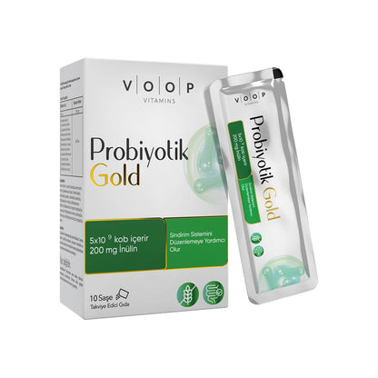 Voop Probiotic Gold Food Supplement 10 Sachets 200mg