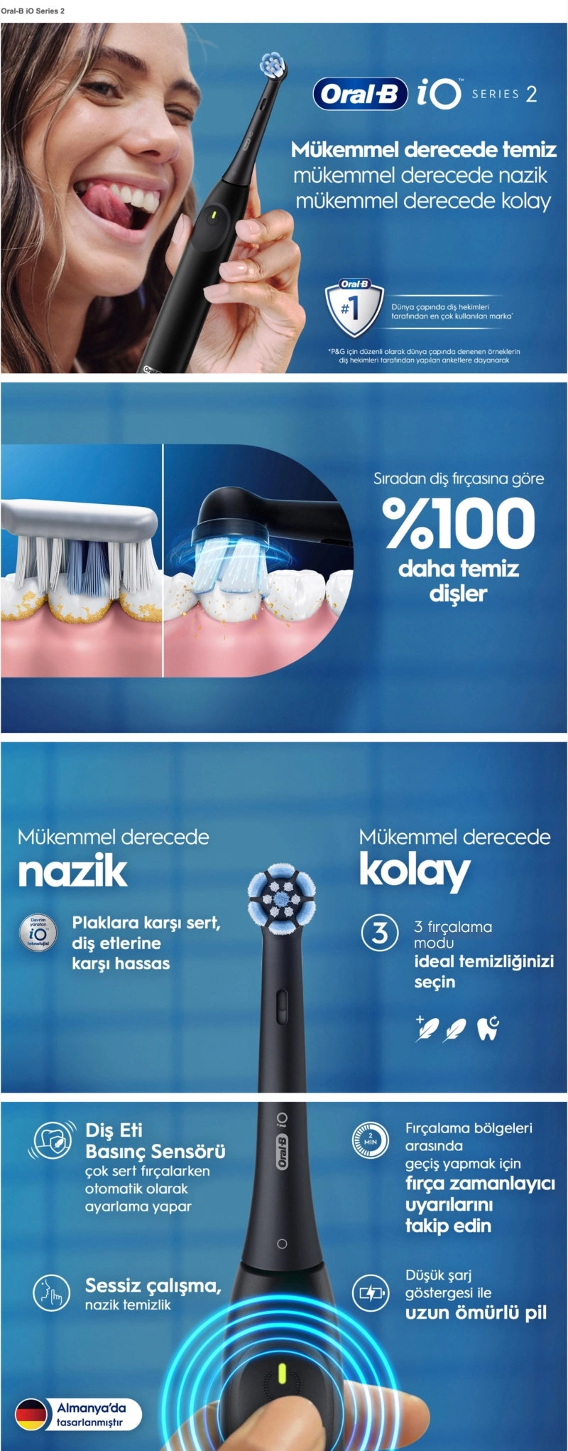 Oral-B iO 2 Electric Toothbrush Night Black