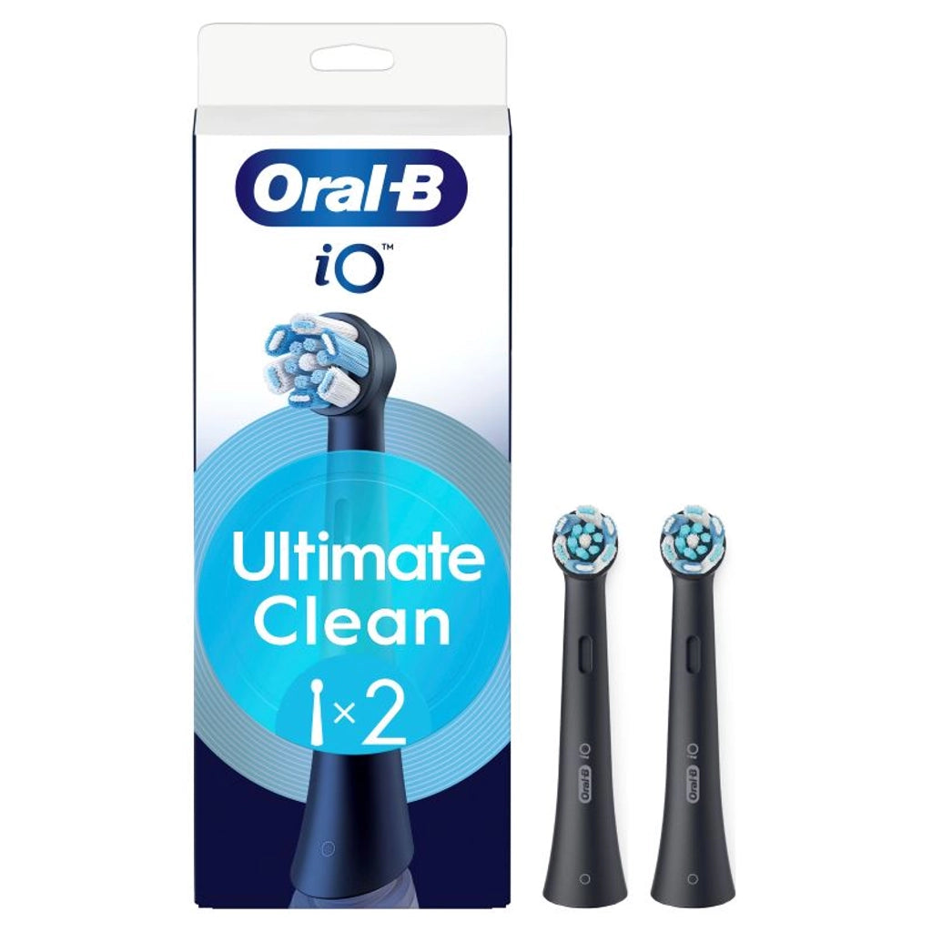 Oral-B iO Ultimate Clean Black Toothbrush Replacement Head 2 Pieces