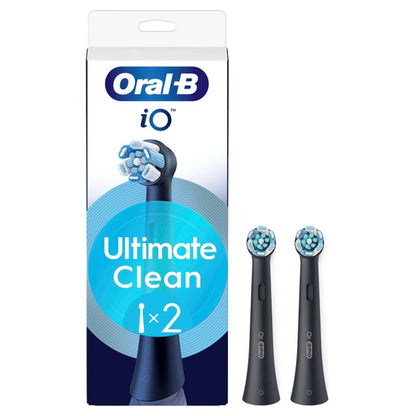 Oral-B iO Ultimate Clean Black Toothbrush Replacement Head 2 Pieces