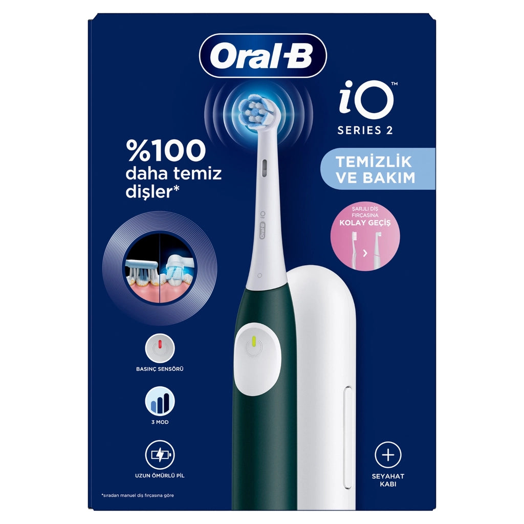 Oral-B iO Series 2 Green Toothbrush + Travel Case
