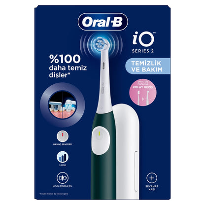 Oral-B iO Series 2 Green Toothbrush + Travel Case