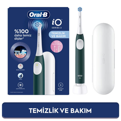 Oral-B iO Series 2 Green Toothbrush + Travel Case