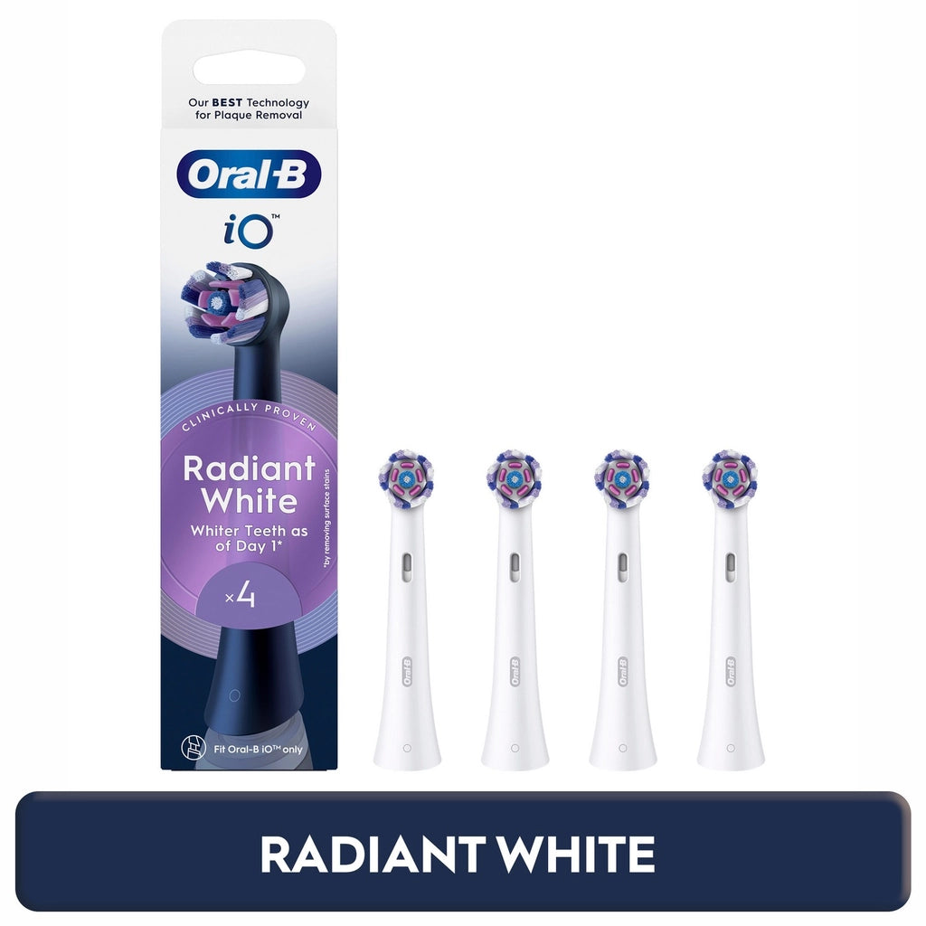 Oral-B iO Radiant White White Toothbrush Replacement Heads 4 Pieces
