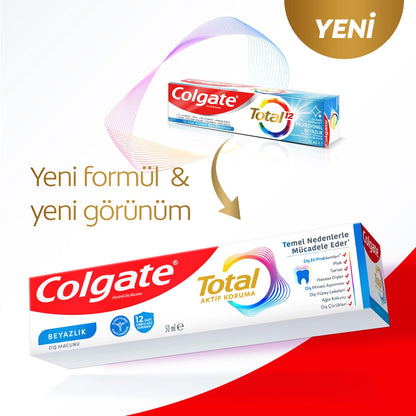 Colgate Total Whitening Toothpaste 50 ml x 2