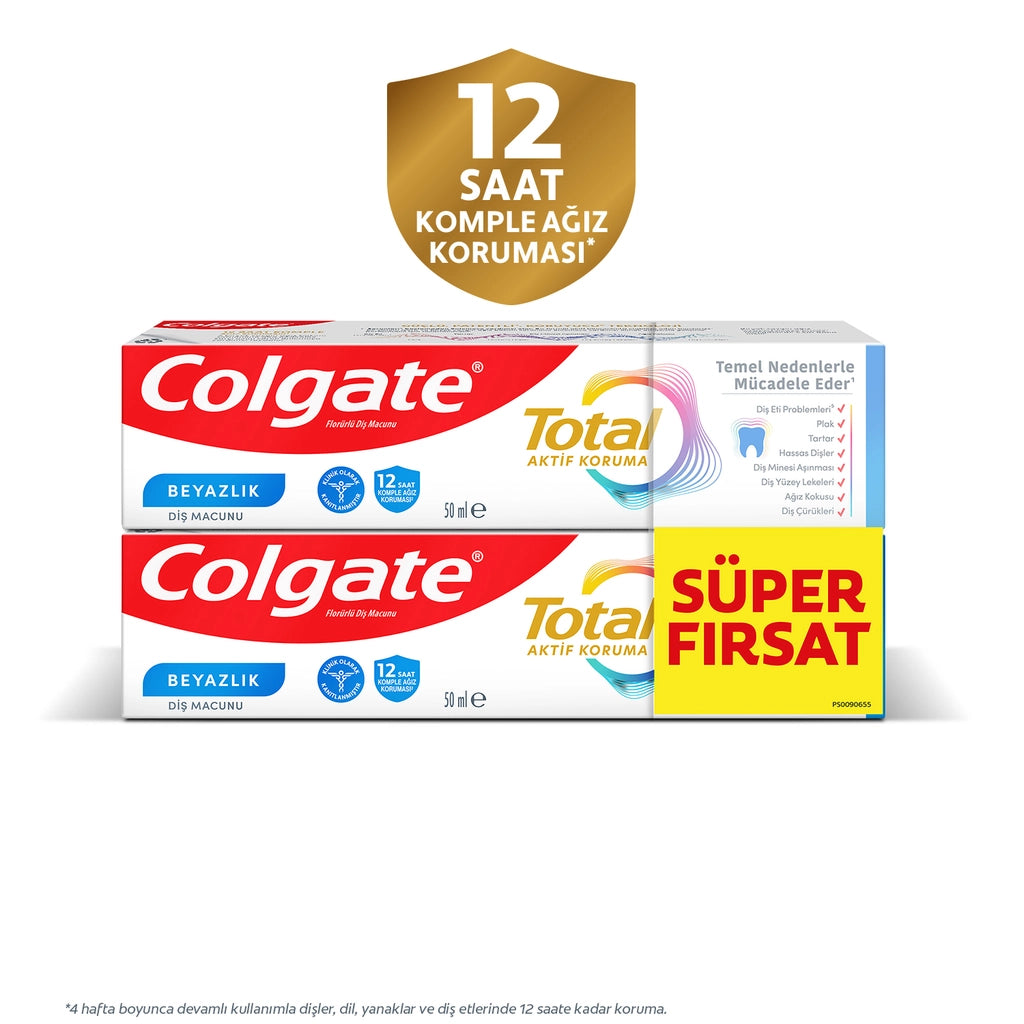 Colgate Total Whitening Toothpaste 50 ml x 2