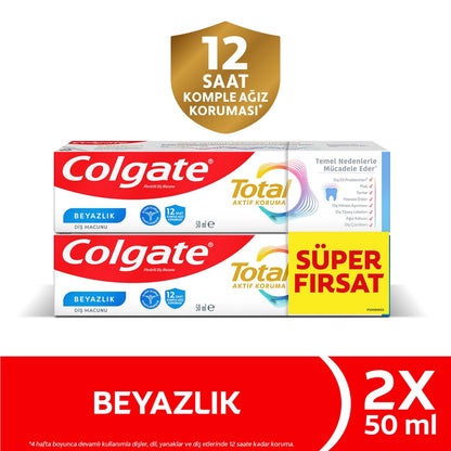 Colgate Total Whitening Toothpaste 50 ml x 2