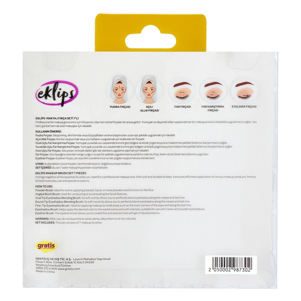 Eklips Makeup Brush Set 7-Piece