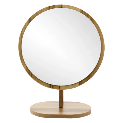 Eklips Wooden Table Mirror Round