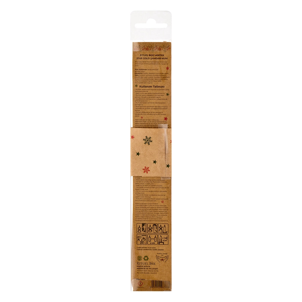 Rituel Box Manifest Glow Winter Star Gold Candlestick Candle