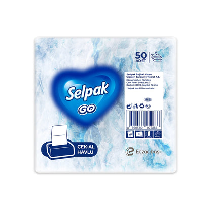 Selpak Go Hand Face Towels 50 Pcs Travel Size (Assorted)