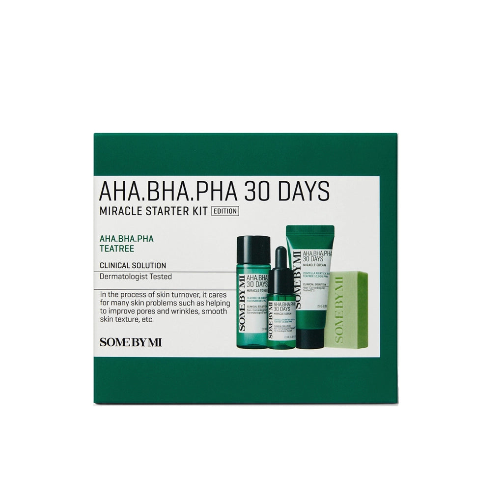 Some By Mi AHA BHA PHA Travel Care Set (Tonic 30 ml, Serum 10 ml, Cream 20 gr, Soap 30 gr)