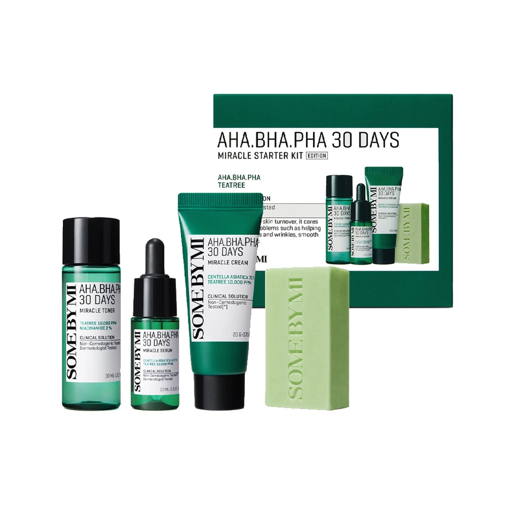 Some By Mi AHA BHA PHA Travel Care Set (Tonic 30 ml, Serum 10 ml, Cream 20 gr, Soap 30 gr)
