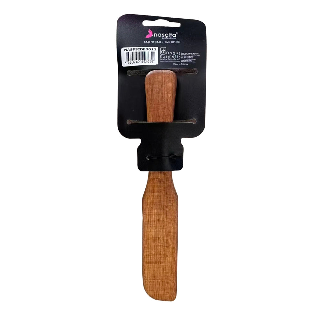 Nascita Wooden Flat Bun Hair Brush