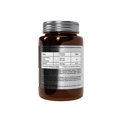 Qlife Korean Panax Ginseng Complex Food Supplement 30 Capsules 500mg