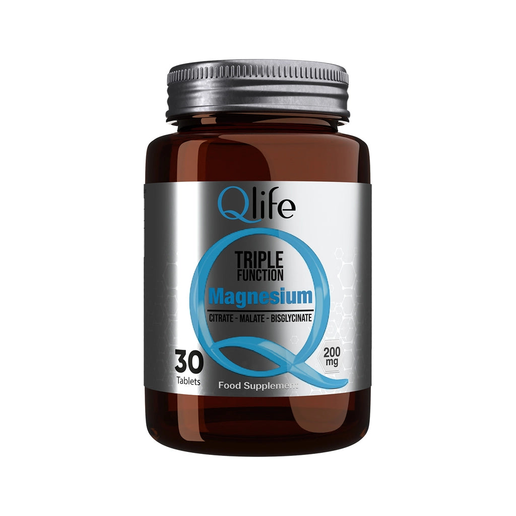 Qlife Magnesium Trible Function Food Supplement 30 Tablets 200mg